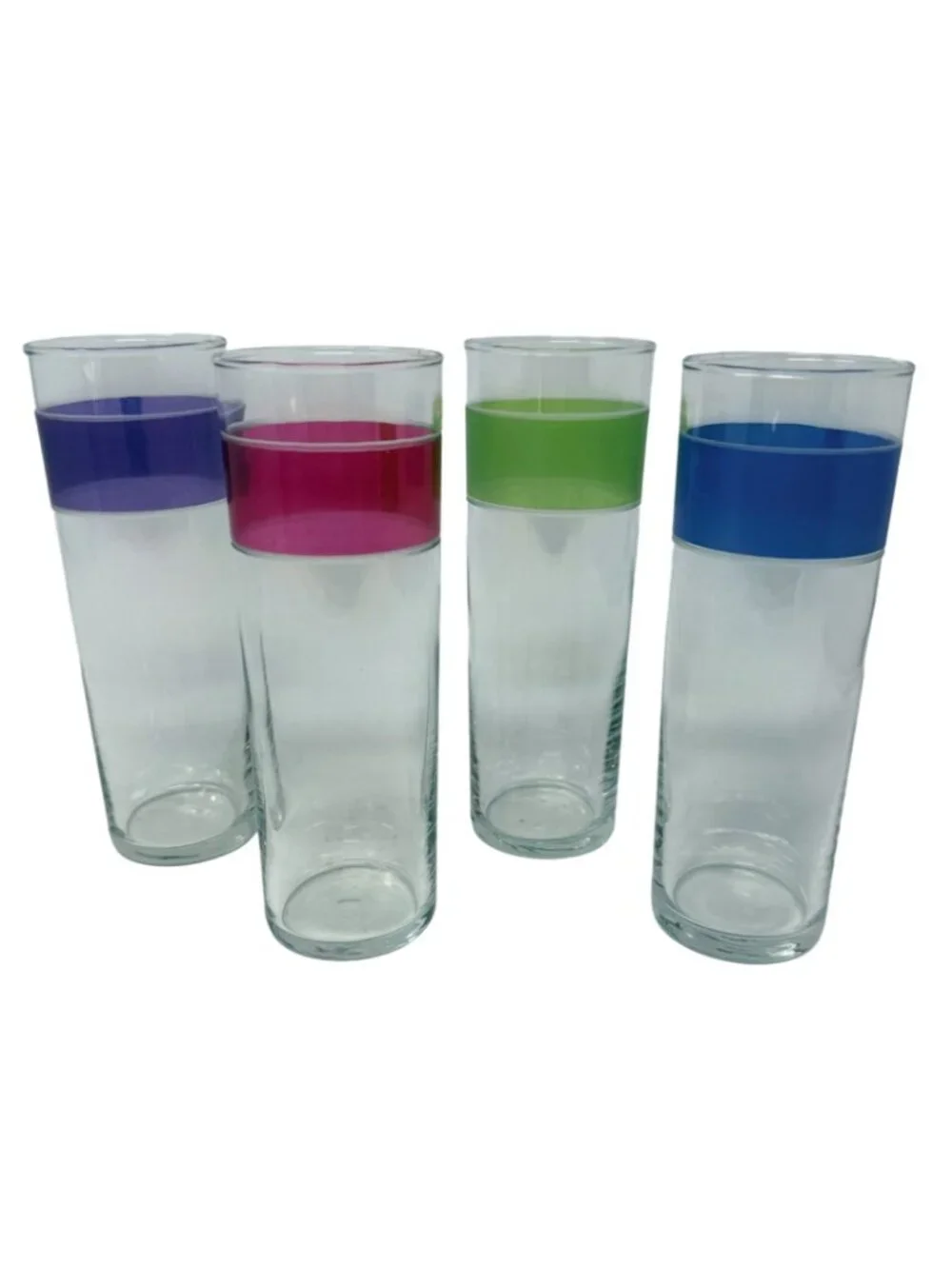Vintage Libbey Vienna Stripe‎ Highball Glasses Set Mid Century Barware 1960s